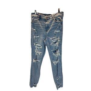 NEW AMERICAN EAGLE Hi Rise Stretch‎ Distressed Denim Jeans Jegging 16